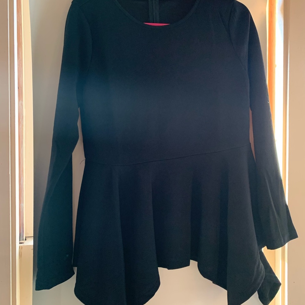 Black Peplum top